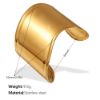 Picture of Euro&US bold open cuff in titanium-steel bangle high-impact shine plated with luxe gold