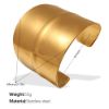 Picture of Euro&US bold open cuff in titanium-steel bangle high-impact shine plated with luxe gold