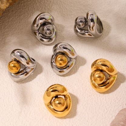 Picture of Stainless-Steel Bead Ring – Minimalist Sphere Statement