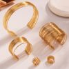 Picture of EU&US hand-wrapped titanium steel jewelry set-bracelet,necklace,ring