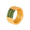 Picture of Titanium-Steel 18K Gold-Plated Ring with  Zircons – Micro-Pavé Shine