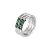 Picture of Titanium-Steel 18K Gold-Plated Ring with  Zircons – Micro-Pavé Shine