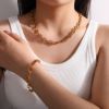 Picture of Euro&US streetwear punk-hip-hop necklace & bracelet set in titanium steel