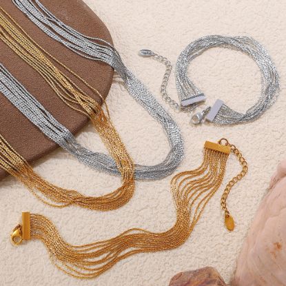 Picture of Euro&US-Ins multi-layer necklace set—high-end look in stainless steel