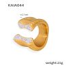 Picture of Geometric Multi-Layer Titanium Steel Open Ring – Vacuum