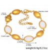 Picture of Bell-Bead Green-Crystal Anklet – Vacuum 18K Gold on Titanium Steel