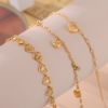 Picture of Heart-Engraved Titanium Anklet – Vacuum 18K Gold Plated