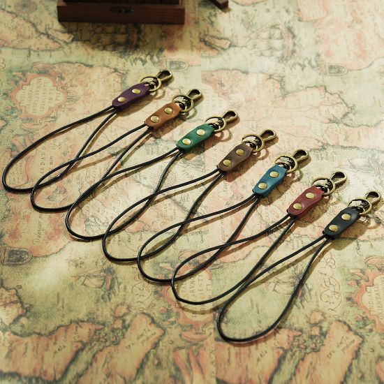 Picture of Hand-Crafted Leather Key Fob – Artisan Cowhide