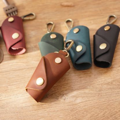 Picture of Creative Mini Key Pouch – Micro Cowhide Case, Clip & Ring